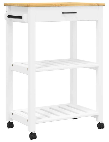MONZA tömör fenyőfa konyhai kocsi 60 x 40 x 88,5 cm