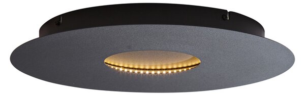 Modern mennyezeti lámpa fekete 40 cm LED-del, 3 lépésben dimmelhető - Morning