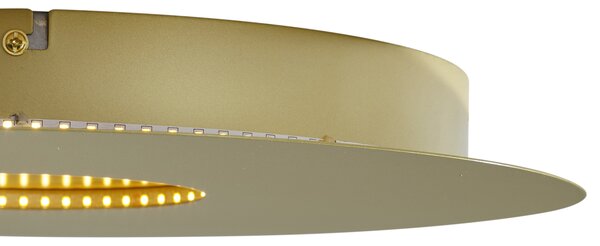 Modern mennyezeti lámpa arany 40 cm LED-del, 3 fokozatban dimmelhető - Morning