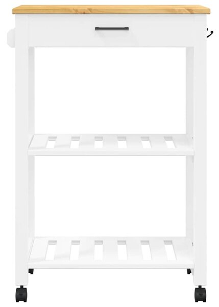 MONZA tömör fenyőfa konyhai kocsi 60 x 40 x 88,5 cm