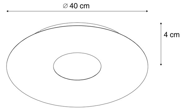 Modern mennyezeti lámpa arany 40 cm LED-del, 3 fokozatban dimmelhető - Morning