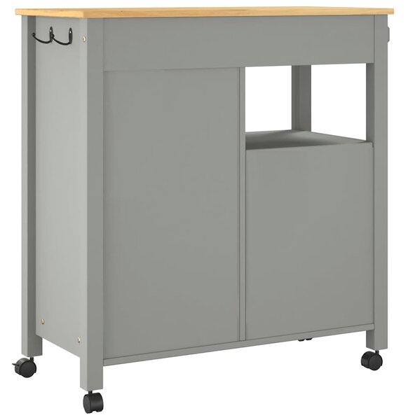 MONZA tömör fenyőfa konyhai kocsi 84 x 40 x 88,5 cm