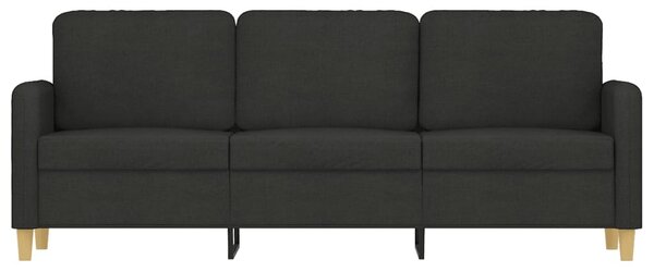 3 személyes fekete szövetkanapé 180 cm