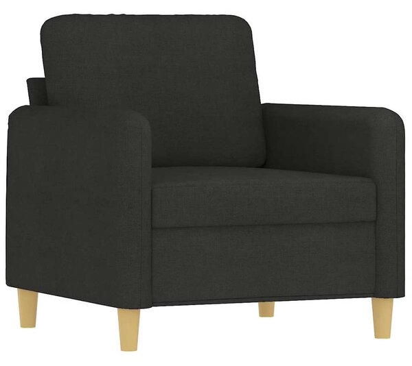 Fekete szövet kanapéfotel 60 cm