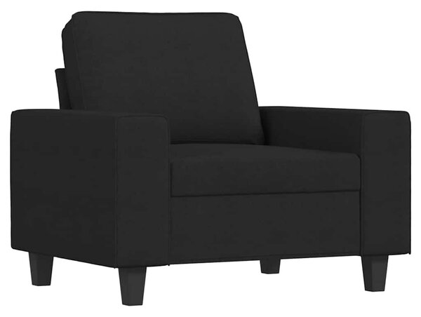 Fekete szövet kanapéfotel 60 cm