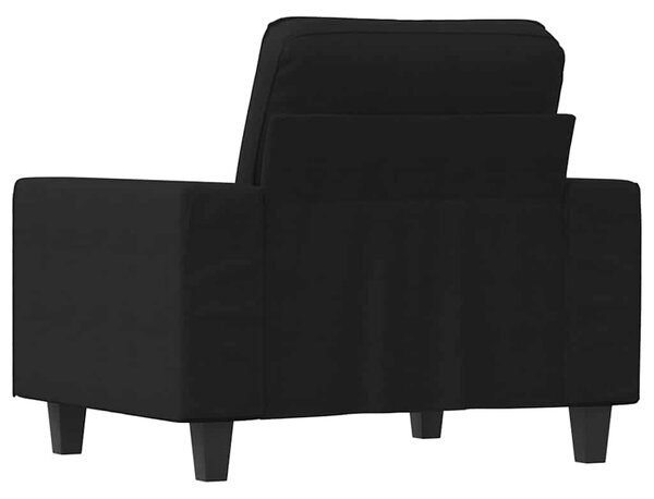 Fekete szövet kanapéfotel 60 cm