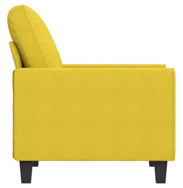 Világossárga szövet kanapéfotel 60 cm