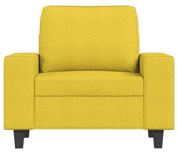 Világossárga szövet kanapéfotel 60 cm