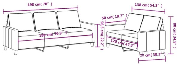 2 részes bordó szövet ülőgarnitúra párnákkal