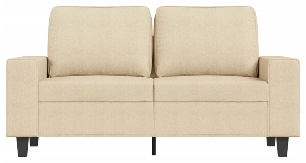 Kétszemélyes krémszínű szövetkanapé 120 cm