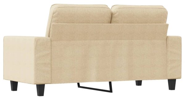 Kétszemélyes krémszínű szövetkanapé 120 cm
