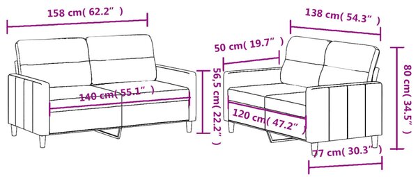 2 részes világosszürke szövet ülőgarnitúra párnákkal