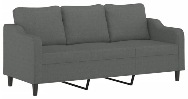3 személyes sötétszürke szövet kanapé 180 cm