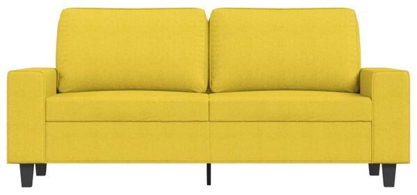 2 személyes világossárga szövet kanapé 140 cm