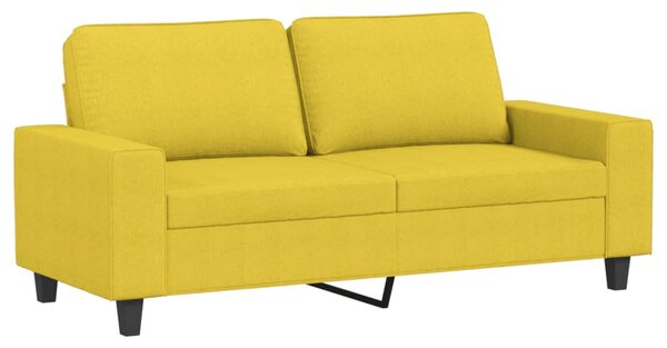 2 személyes világossárga szövet kanapé 140 cm