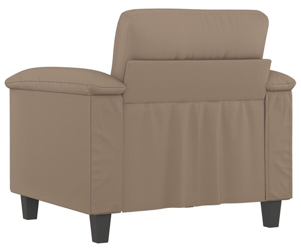 Kávészínű műbőr kanapéfotel 60 cm