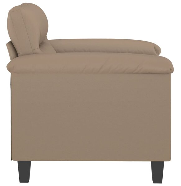 Kávészínű műbőr kanapéfotel 60 cm