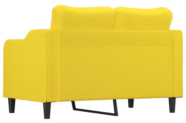 2 személyes világossárga szövet kanapé 120 cm