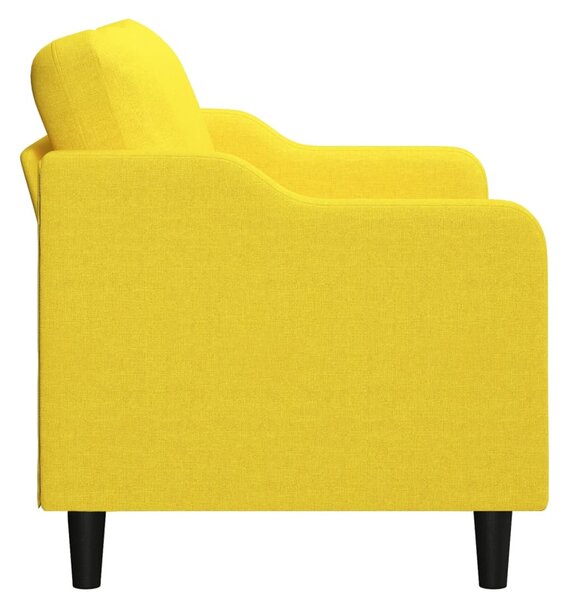 2 személyes világossárga szövet kanapé 120 cm