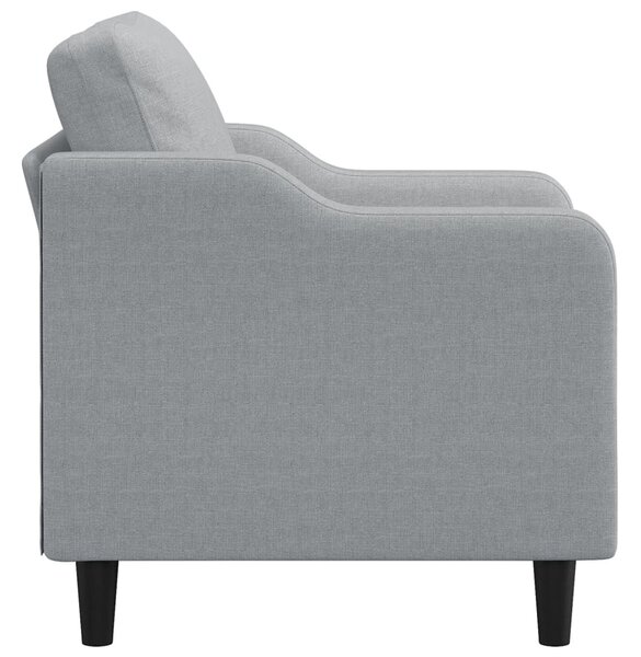 Világosszürke szövet kanapéfotel 60 cm