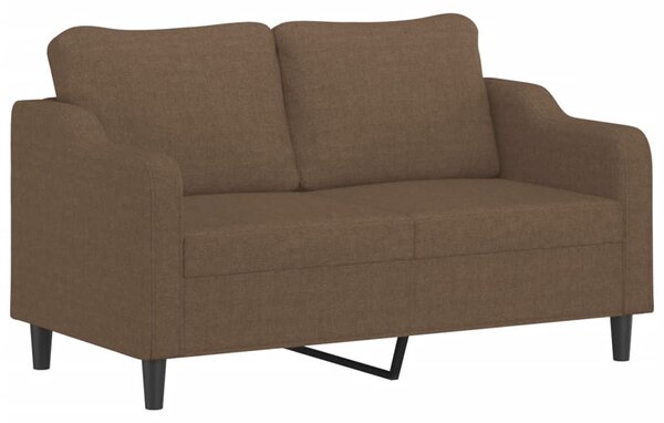 Kétszemélyes barna szövetkanapé 140 cm