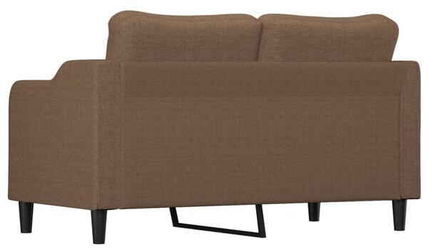 Kétszemélyes barna szövetkanapé 140 cm