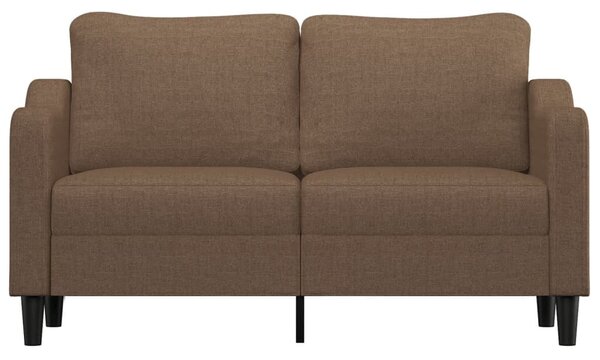 Kétszemélyes barna szövetkanapé 140 cm