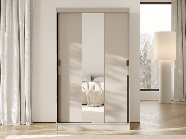 Gardróbszekrény Bristol 241, Laminált forgácslap, 200x119x62cm, Kasmír