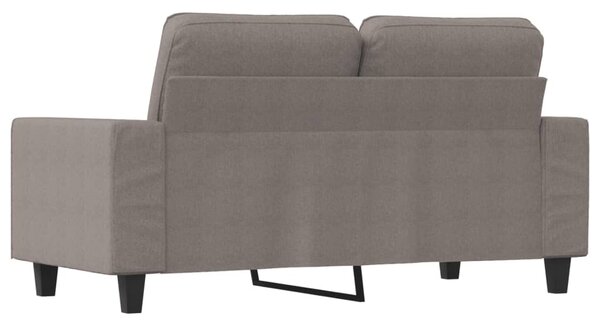 Kétszemélyes fekete szövetkanapé 120 cm