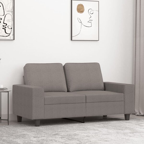 Kétszemélyes fekete szövetkanapé 120 cm