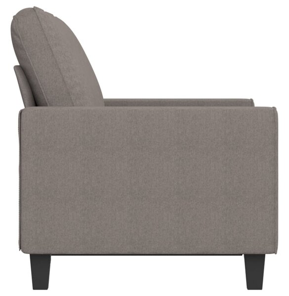 Kétszemélyes fekete szövetkanapé 120 cm