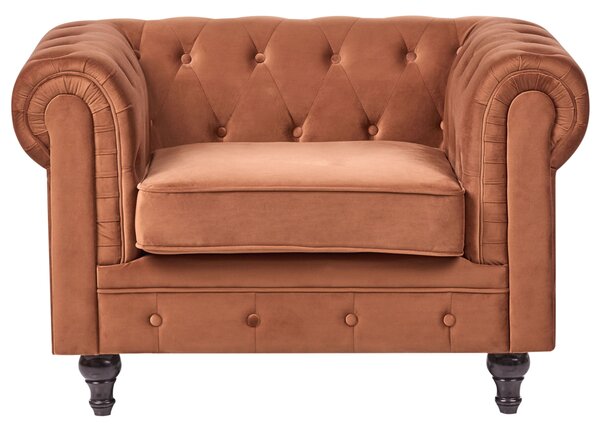 Fotel CHESTERFIELD Bársony Aranybarna