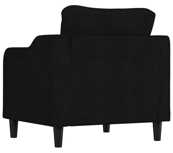 Fekete szövet kanapéfotel 60 cm