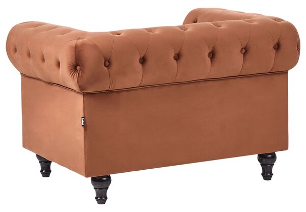 Fotel CHESTERFIELD Bársony Aranybarna