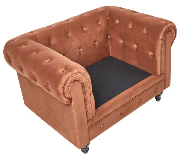 Fotel CHESTERFIELD Bársony Aranybarna
