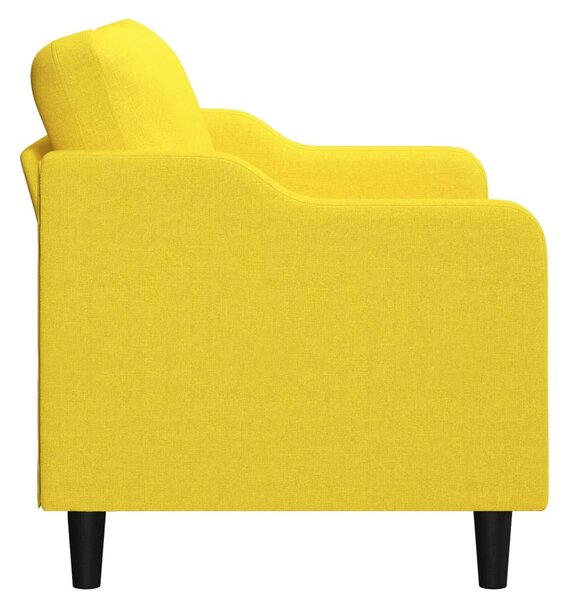 2 személyes világossárga szövet kanapé 140 cm