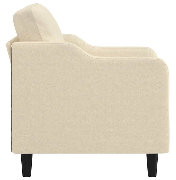 Krémszínű szövet kanapéfotel 60 cm