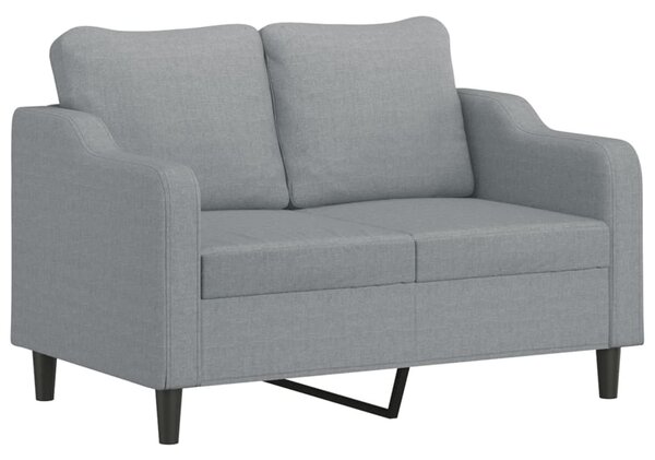 Kétszemélyes világosszürke szövetkanapé 120 cm
