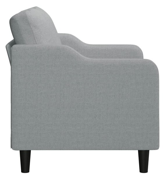 Kétszemélyes világosszürke szövetkanapé 120 cm