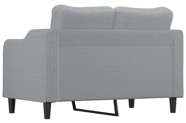 Kétszemélyes világosszürke szövetkanapé 120 cm