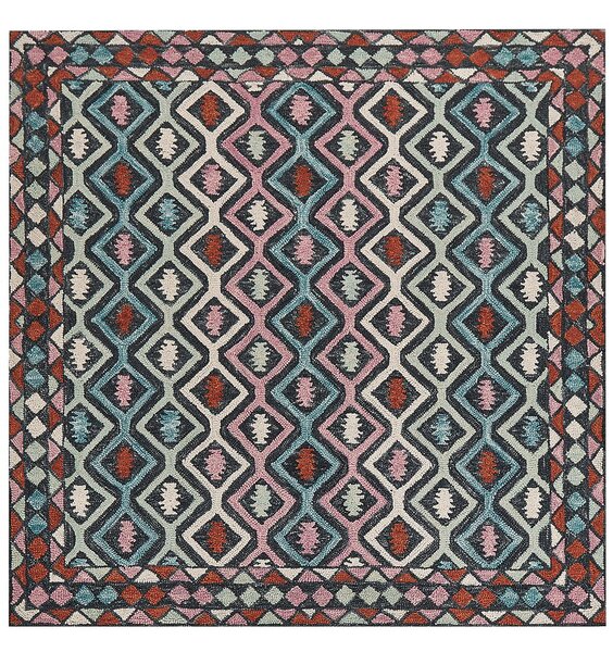 Szőnyeg HAYMANA Színes 200 x 200 cm Gyapjú