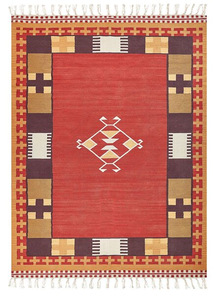Szőnyeg PARAKAR Színes 160 x 230 cm Pamut Kilim