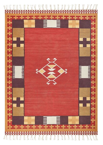 Szőnyeg PARAKAR Színes 140 x 200 cm Pamut Kilim