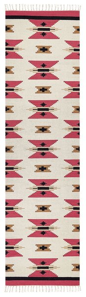 Szőnyeg GARNI Színes 80 x 300 cm Pamut Kilim