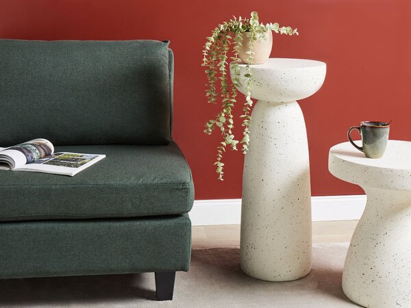 Kisasztal CADINI 33 cm 33 cm Terrazzo hatású Törtfehér
