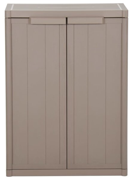 VidaXL barna PP fahatású kerti tárolószekrény 65 x 45 x 88 cm