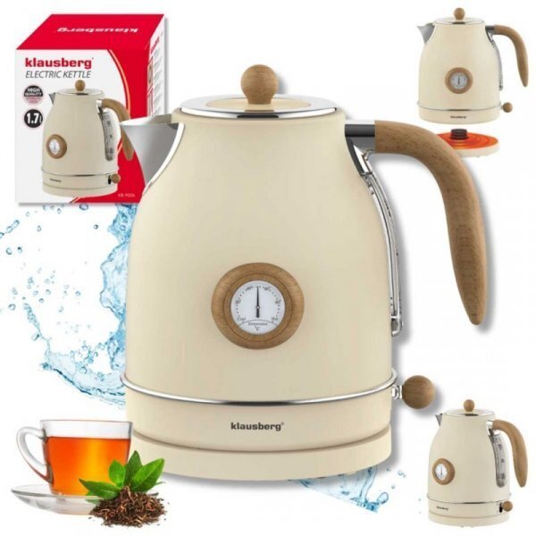 Klausberg KB-9006 Elektromos vízforraló 1,7L retro termométerrel