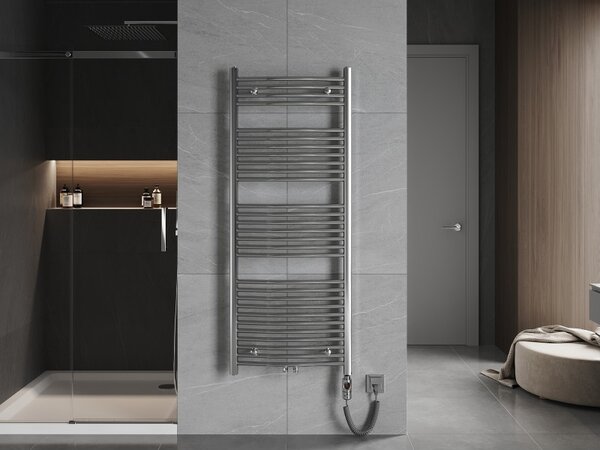 Mexen Ares, elektromos fűtőelem 1500x600 mm + fűtőrúd 600 W, króm, W102-1500-600-2600-01