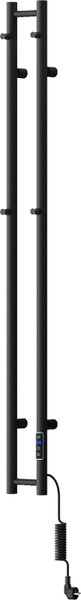 Mexen Pino, elektromos fűtőelem törülközőtartóval 1405x137 mm, 150 W, fekete, W301-1405-137-00-70