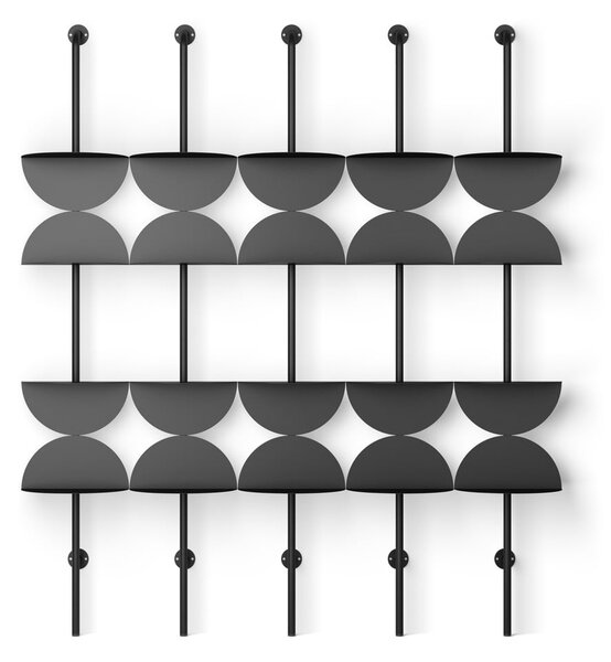Fekete fém moduláris polcrendszer 27x203,5 cm Solis – Umbra